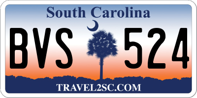 SC license plate BVS524