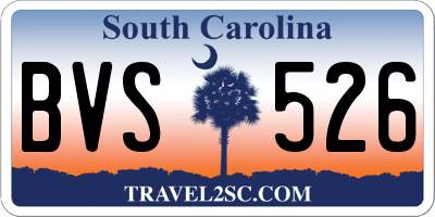 SC license plate BVS526