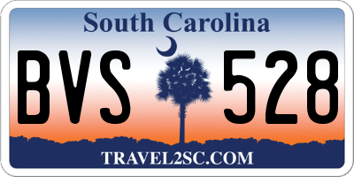 SC license plate BVS528