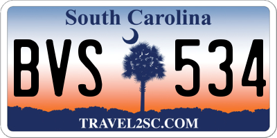 SC license plate BVS534