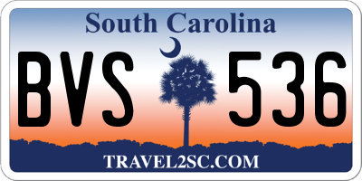 SC license plate BVS536