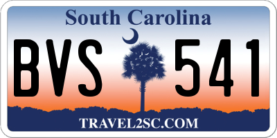 SC license plate BVS541