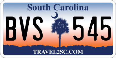 SC license plate BVS545
