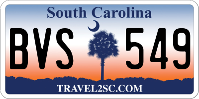 SC license plate BVS549