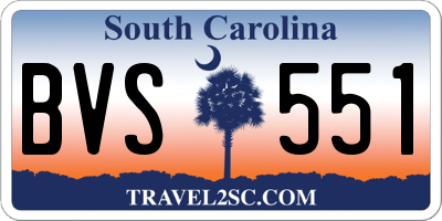 SC license plate BVS551