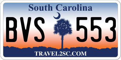 SC license plate BVS553