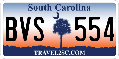SC license plate BVS554