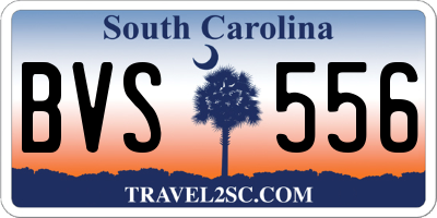 SC license plate BVS556