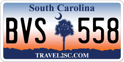 SC license plate BVS558