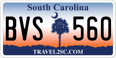 SC license plate BVS560
