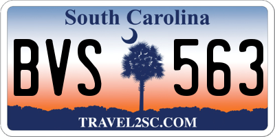 SC license plate BVS563