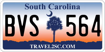 SC license plate BVS564