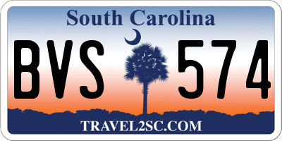 SC license plate BVS574