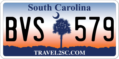 SC license plate BVS579