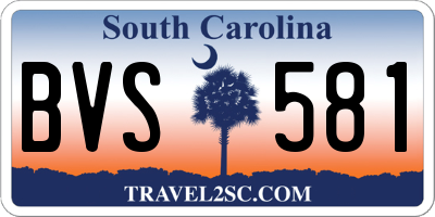SC license plate BVS581