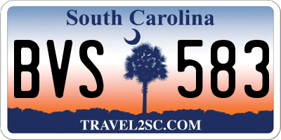 SC license plate BVS583