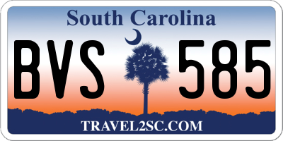 SC license plate BVS585