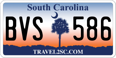 SC license plate BVS586
