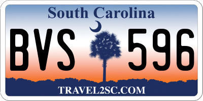 SC license plate BVS596