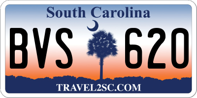 SC license plate BVS620