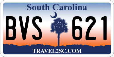 SC license plate BVS621