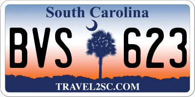 SC license plate BVS623