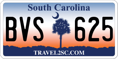 SC license plate BVS625