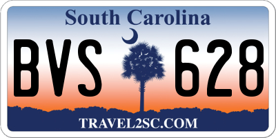 SC license plate BVS628