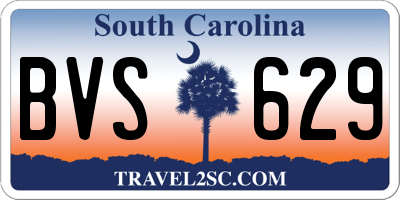 SC license plate BVS629