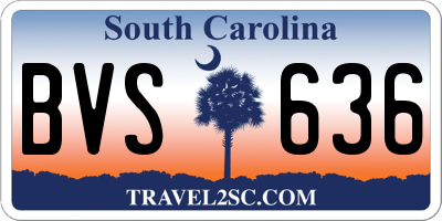 SC license plate BVS636