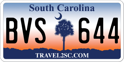 SC license plate BVS644