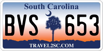 SC license plate BVS653