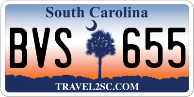 SC license plate BVS655