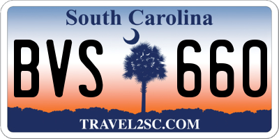 SC license plate BVS660