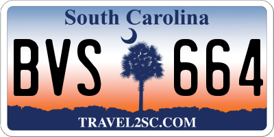 SC license plate BVS664