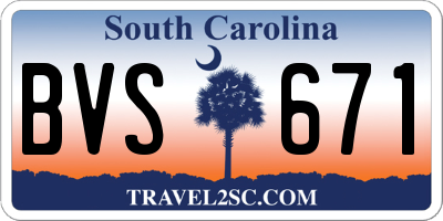 SC license plate BVS671