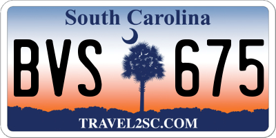 SC license plate BVS675