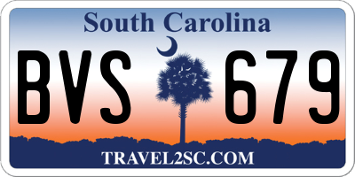 SC license plate BVS679