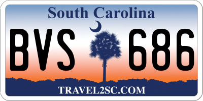 SC license plate BVS686