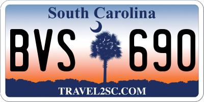 SC license plate BVS690