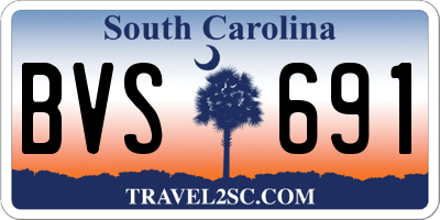 SC license plate BVS691