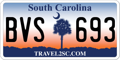 SC license plate BVS693
