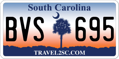 SC license plate BVS695