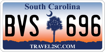 SC license plate BVS696