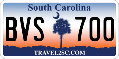 SC license plate BVS700