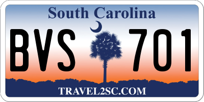 SC license plate BVS701