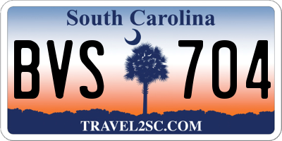 SC license plate BVS704