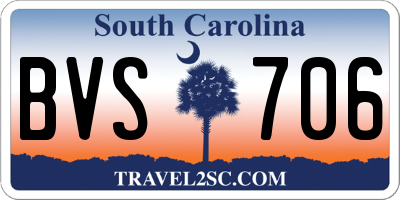 SC license plate BVS706