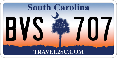 SC license plate BVS707