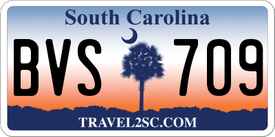 SC license plate BVS709